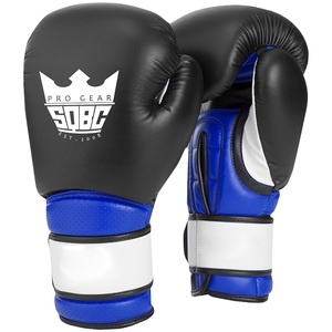 Guantes de boxeo negros de 12oz para adultos-Diseño profesional con cordones con logotipo personalizado-Material de cuero genuino - Product Image 6