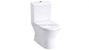 Inodoro de Cerámica Moderno de Dos Piezas, Montado en la Pared, con Doble Descarga, Descarga Ciclónica, Desodorización Automática, Control Remoto, Sifón en P - Product Image 5