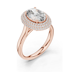 Anillo Halo con Diamante de Laboratorio de 2.496 CT para Mujer, Claridad VVS-VS EF, Oro de 18KT, 14KT, 10KT y Plata 925, Oro Rosa, Amarillo y Blanco - Product Image 5