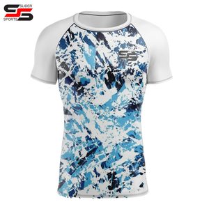 Camiseta de Compresión Personalizada de Manga Corta con Logotipo de Surf, MMA, BJJ, Rashguard Sublimado de Jiu Jitsu, Diseña Tu Propio Rashguard - Product Image 3