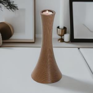 Porte-bougie rond en bois fait main pour la décoration de la maison et de Noël, taille personnalisable, fabriqué en Inde - Product Image 4