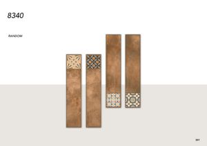 Carreau de porcelaine effet bois antidérapant 200x1000mm Design rustique pour chambre salon hôtel bureau Villa Accents antibactériens - Product Image 2