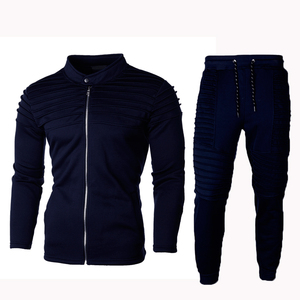 Chándales informales con capucha para hombre, traje deportivo de ocio con rayas de retazos de talla grande para otoño e invierno, nuevo estilo Europeo Americano - Product Image 5