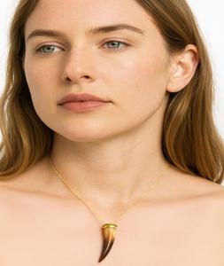 Pendentif naturel fait à la main Pendentif en corne de buffle de haute qualité avec travail à la main en laiton de l'Inde Bijoux en corne de buffle par f s i - Product Image 4