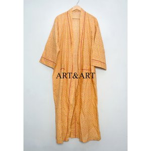 Kimono de Algodón Hecho a Mano en India de Alta Calidad para Mujer, Estilo Boho, Suave al Tacto, Diseño de Lujo Estampado a Mano, Ideal para Primavera y Verano en la Playa - Product Image 1