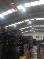 Infratech IR-CH54 Chauffage infrarouge électrique industriel 5400W mural en aluminium anodisé, capacité de chauffage 30-50m2, atelier d'usine