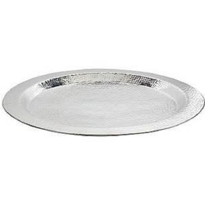 Assiettes de présentation en métal argenté poli miroir pour mariage et centres de villégiature vaisselle de table décoration assiette de service de luxe à vendre - Product Image 5