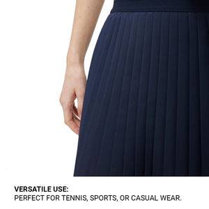 Jupe classique bleu marine pour le tennis et le golf, taille haute avec panneaux en maille, jupe de tennis élégante et confortable pour femmes, vente en gros - Product Image 5