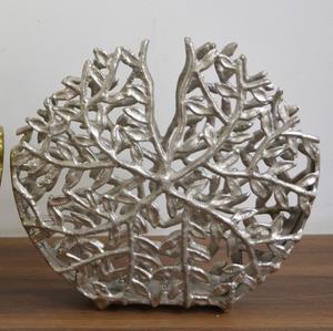 Vase moderne en aluminium de conception de feuille solide Vase de table moderne en métal Vase à fleurs côtier en fer au prix de gros - Product Image 2