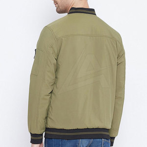 <b>Men's</b> <b>Bomber</b> <b>Jacket</b> Made in Pakistan Canvas Fabric Stand Collar Casual Wear Low Price in Stock for Sale - Product Image 3