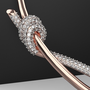 Collana con nodo Tiffany in argento rosa argento Sterling Avarta gioielli - Product Image 2