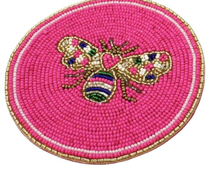 Round Mushroom Shape <b>Beaded</b> <b>Coasters</b> Top on Demand Handmade <b>Coasters</b> Handmade <b>Beaded</b> Place Mat for Dining by glowin fashion - Product Image 2