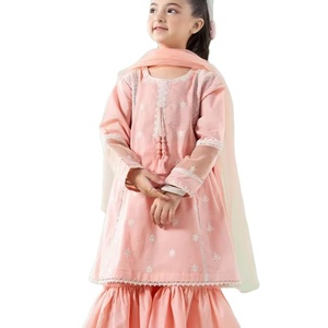 Sharara Larga de Lujo Hecha a Mano para Adultos, Elegante, Tradicional, Cómoda, para Fiestas, Uso Diario, Traje de Verano para Chicas, Georgette de Seda - Product Image 1