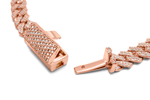 Exquisite Diamond Cuban <b>Bracelet</b> 14k Gold Plated Rose White Gold <b>Silver</b> Luxury Fashion Unisex 9inch for Certified Hip Hop D'VINS - Product Image 5