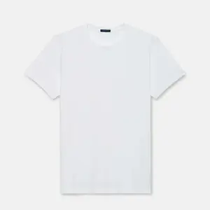 Pima Cotton Stretch Crew Neck T-Shirt Blanc - Product Image 1