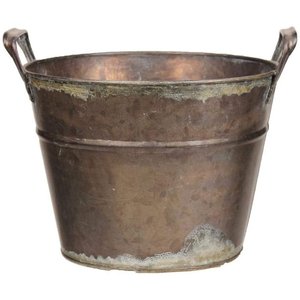 Cubo de jardín con acabado antiguo de alta calidad con asas de cuerda Acabado de lavado blanco para uso en el hogar, balcón, hotel y jardín - Product Image 4