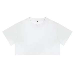 Camisetas Cortas de Algodón 100%, Ligeras, Transpirables, Estilo Urbano, con Logotipo Personalizado, Calidad Premium, para Mujer - Product Image 4