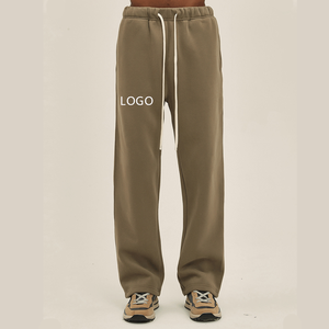 กางเกงวอร์มผ้าคอตตอนพร้อมเชือกรูดสำหรับผู้ชายกางเกงวิ่งทรงแบ็กกี้เอวสูง500 GSM - Product Image 2