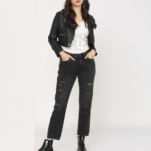 Veste en cuir de mouton pour femmes High Street la plus vendue légère à la mode à manches longues Service OEM prix de gros - Product Image 6