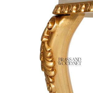 Mesa Auxiliar Octogonal de Lujo con Arte Floral Pintado a Mano y Patas Talladas con Hojas de Oro para Decoración Clásica de Sala de Estar - Product Image 5