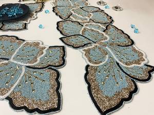 <b>Beaded</b> <b>Placemat</b> Handmade Non-Slip Durable Luxury Dining Holiday Decor Unique Piece Housewarming - Product Image 5