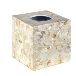 Diseño hecho a mano en madera MDF con caja de pañuelos de nácar Soporte de pañuelos de lujo para dormitorio, comedor y habitaciones de hotel - Product Image 4