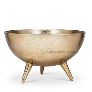 ชามโลหะทรงกลมสีทอง ขอบลายซันเบิร์สต์ สำหรับใส่ผลไม้ ตกแต่งบ้าน โรงแรม ร้านอาหาร - Product Image 4