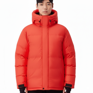 Unisex Reversible Parkas Puffer Jacket <b>Winter</b> Outdoor Nylon Zipper Warm Comfortable <b>Hooded</b> Down Filled High Quality Wholesale - Product Image 1