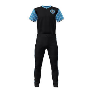 Uniformes de baseball personnalisés pour hommes Tissu en maille respirant Vêtements de sport d'équipe Logo brodé OEM ODM Fourniture en usine - Product Image 2