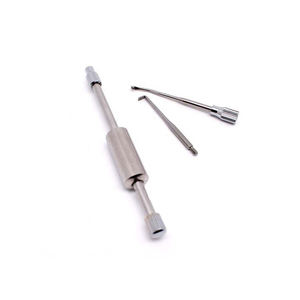 1ชุดเครื่องกำจัดมงกุฎควบคุมด้วยมือเครื่องมือทันตกรรมการกดปุ่มสเตนเลสสตีล2เคล็ดลับเครื่องมือผ่าตัดพื้นฐานทันตแพทย์ - Product Image 1