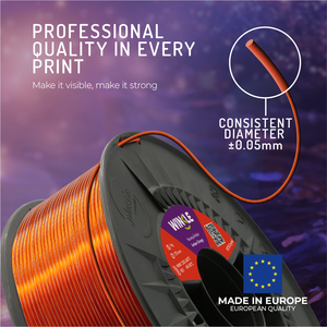 Filamento PETG Crystal WINKLE 1.75mm 1kg per Stampante 3D FDM, Alta Resistenza agli Urti, Prodotto in Europa, Tolleranza 0.05mm, Ugello 220-240 - Product Image 3