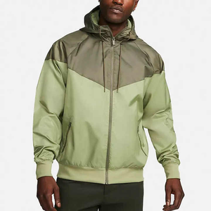 2025 mode haute qualité personnalisé hommes Polyester coupe-vent veste Vintage imperméable décontracté sport à capuche - Product Image 1