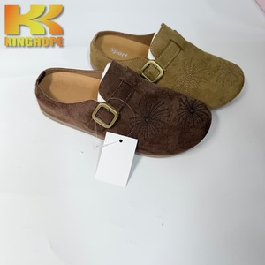 Mules en daim et cuir PU pour femmes, style Birkenstock, motif de feux d'artifice brodés - Product Image 6