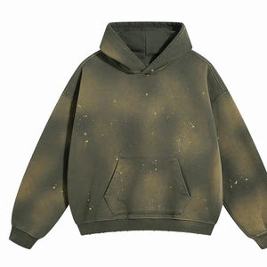 Sweat-shirts pour hommes à prix avantageux, effet délavé, 100% coton, respirant, logo personnalisé, service OEM - Product Image 2