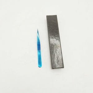 Pince à épiler pour extensions de cils, couleur bleu plasma, pour les experts en extensions de cils, qualité de précision, outils de beauté classiques à prix de gros - Product Image 6