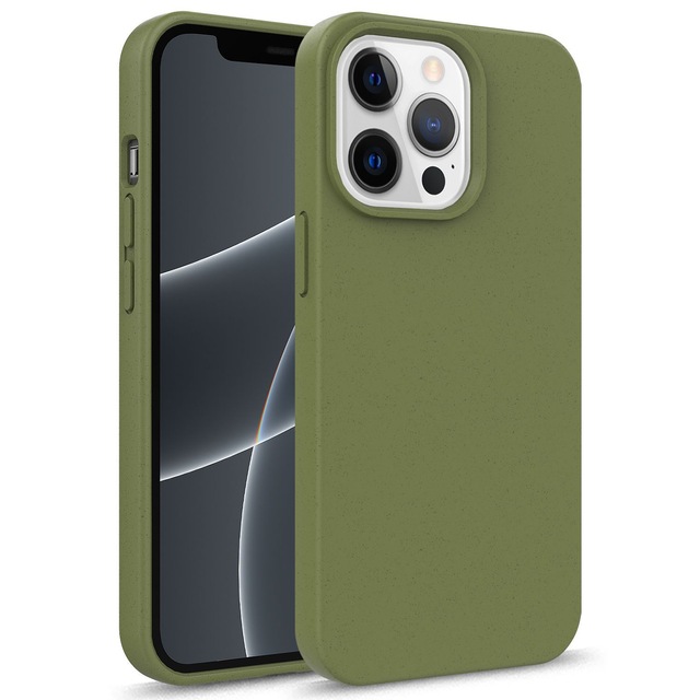100% Compostable Wheat Straw Friendly Bio Degradable UV Printing Mobile Phone Shockproof Case for iPhone 16 15 141 13 Pro Max