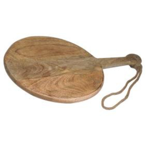 Planche à découper en bois de forme ronde avec poignée pour organisateur de cuisine à domicile prix de gros - Product Image 3