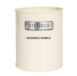 Galvanized Utensil Holder Customized Finished Designer Flatware <b>Caddy</b> Kitchen Ware Tabletop metal Utensil <b>Caddy</b> - Product Image 4