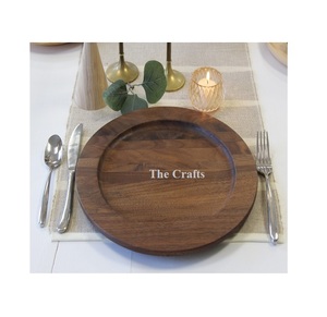 Assiette de présentation ronde de qualité supérieure, assiette de présentation en bois faite à la main pour la maison, l'hôtel et la restauration - Product Image 3