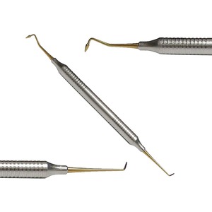 ชุดเครื่องมือกรอกข้อมูลแบบไม่ติดวัสดุคอมโพสิตสำหรับทันตกรรม4ชิ้นตัวเสียบคอนเดนเซอร์ปลายทรงกรวยและหัววัดละเอียด - Product Image 4