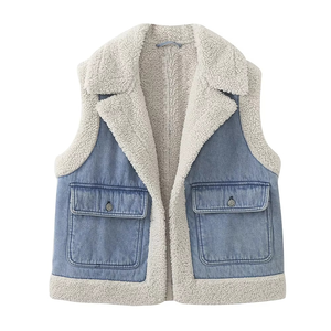 Chaleco vaquero transpirable de alta calidad para mujer, suministro de fábrica, diseño personalizado, color y logotipo, calidad premium, talla grande - Product Image 1