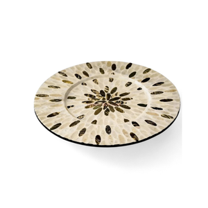 Assiette de présentation décorative en nacre pour une table à manger élégante et une décoration de mariage en provenance du Vietnam - Product Image 1