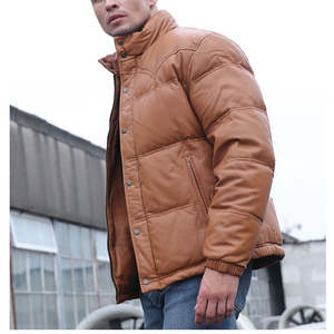 Custom Fashion Style Men's Warm Waterproof Puffer Jacket Wholesale Winter Streetwear <b>Quilted</b> Jacket - Product Image 5