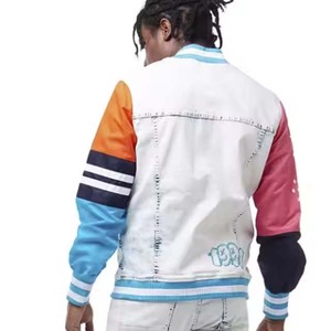 Chaqueta universitaria de lana 100% personalizada para hombres adultos y jóvenes, chaqueta de invierno de talla grande con diseño bordado, chaquetas con mangas de cuero - Product Image 5