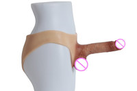 Culotte réaliste en silicone souple et imperméable avec prothèse pénienne intégrée, effet peau nue, pour travestissement