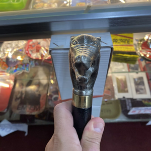 Palo náutico 37 "WOLF DOG Fighting Walking Cane Staff Steel Shaft Stick Envío gratis 36 pulgadas bastón hecho a mano - Product Image 6