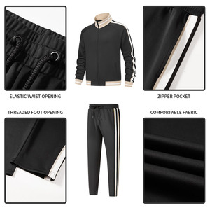 Vêtements pour hommes automne hiver 2025 avec logo personnalisé ensemble deux pièces unisexe sweat pantalon coupe-vent de sport respirant vêtements de sport survêtement - Product Image 6