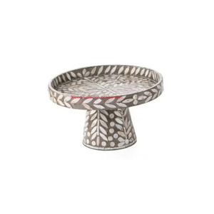 Support de mosaïque en nacre fabriqué à la main avec bol en métal poli Bol de service décoratif élégant et moderne pour chocolats - Product Image 5