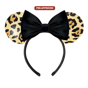 Serre-tête léopard personnalisable DIY pour filles, en vinyle noir, à peindre soi-même, accessoire de mode pour enfants - Product Image 1