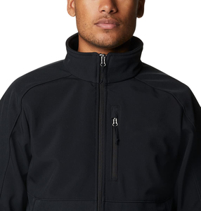 Chaqueta Softshell larga Unisex de diseño personalizado para hombre, ropa de trabajo de invierno con forro polar impermeable a prueba de viento, estilo con cremallera - Product Image 4